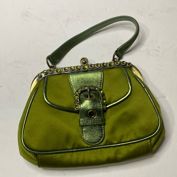 Isabella Fiore Handbags - Vintage Isabella Fiore evening bag with rhinestones